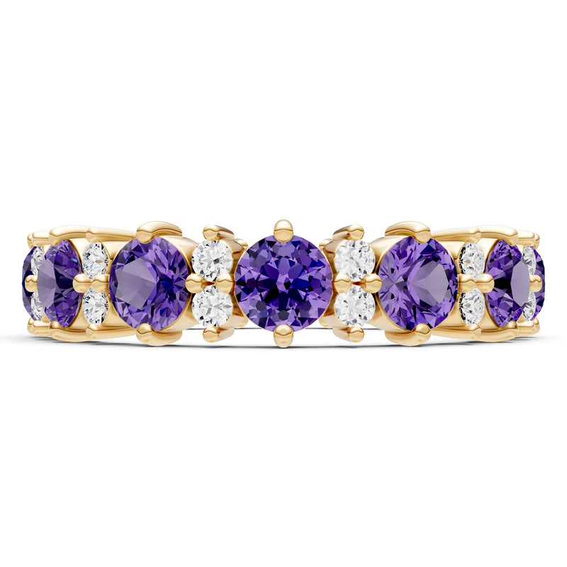 Round Gemstone Full Eternity Band