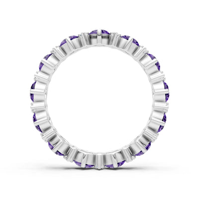 Round Gemstone Full Eternity Band