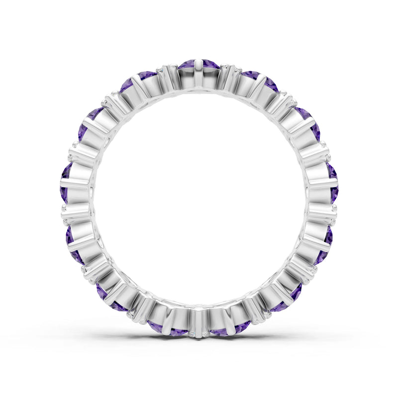 Round Gemstone Full Eternity Band