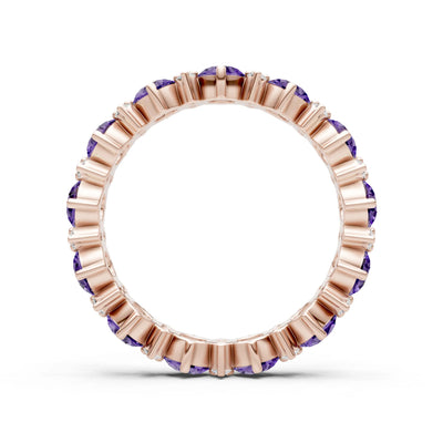 Round Gemstone Full Eternity Band