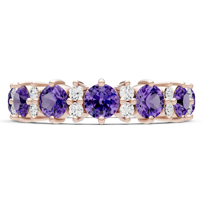 Round Gemstone Full Eternity Band