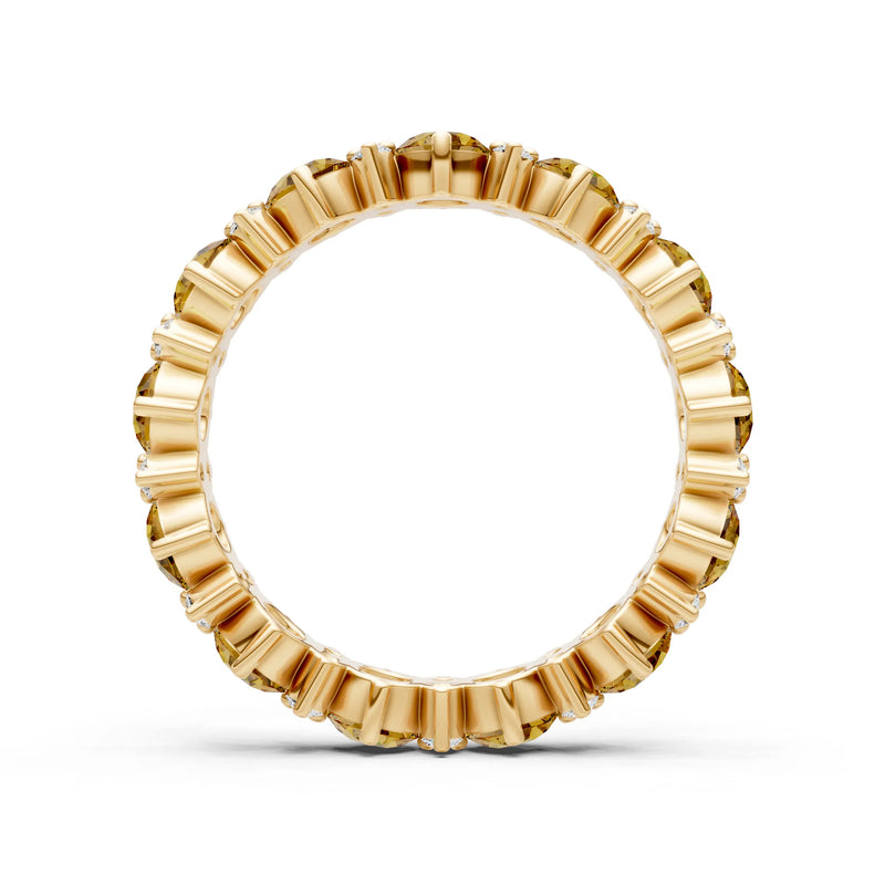 Round Gemstone Full Eternity Band