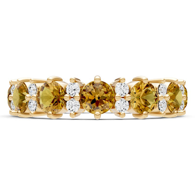 Round Gemstone Full Eternity Band