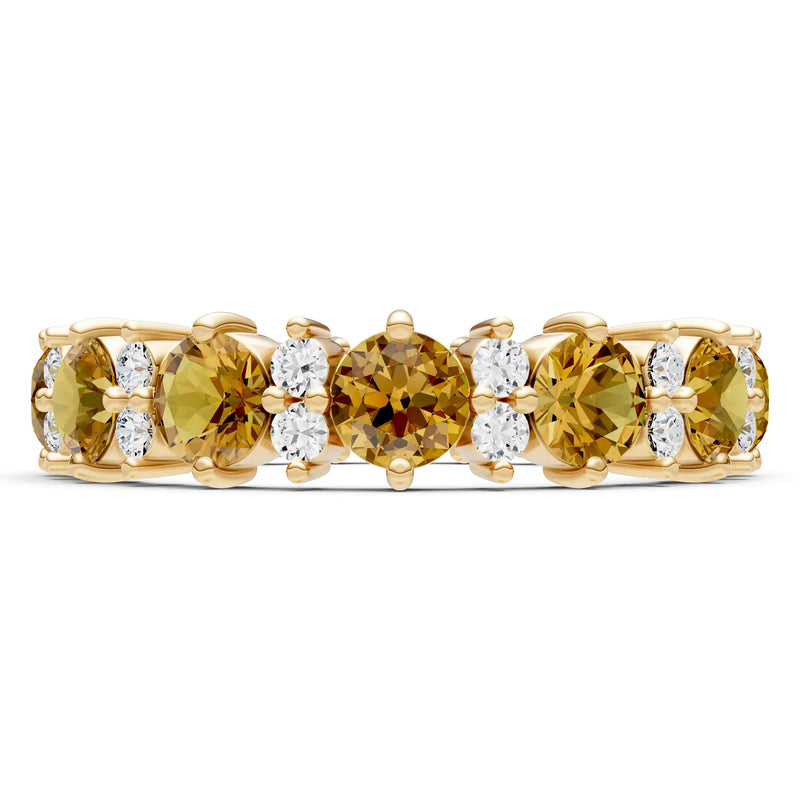 Round Gemstone Full Eternity Band
