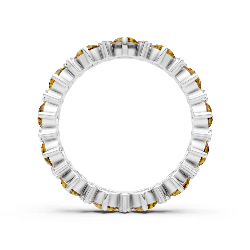 Round Gemstone Full Eternity Band