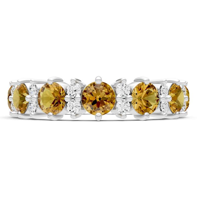 Round Gemstone Full Eternity Band