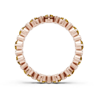 Round Gemstone Full Eternity Band