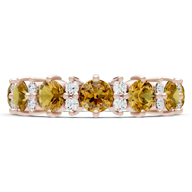 Round Gemstone Full Eternity Band