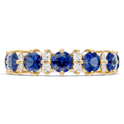 Round Gemstone Full Eternity Band