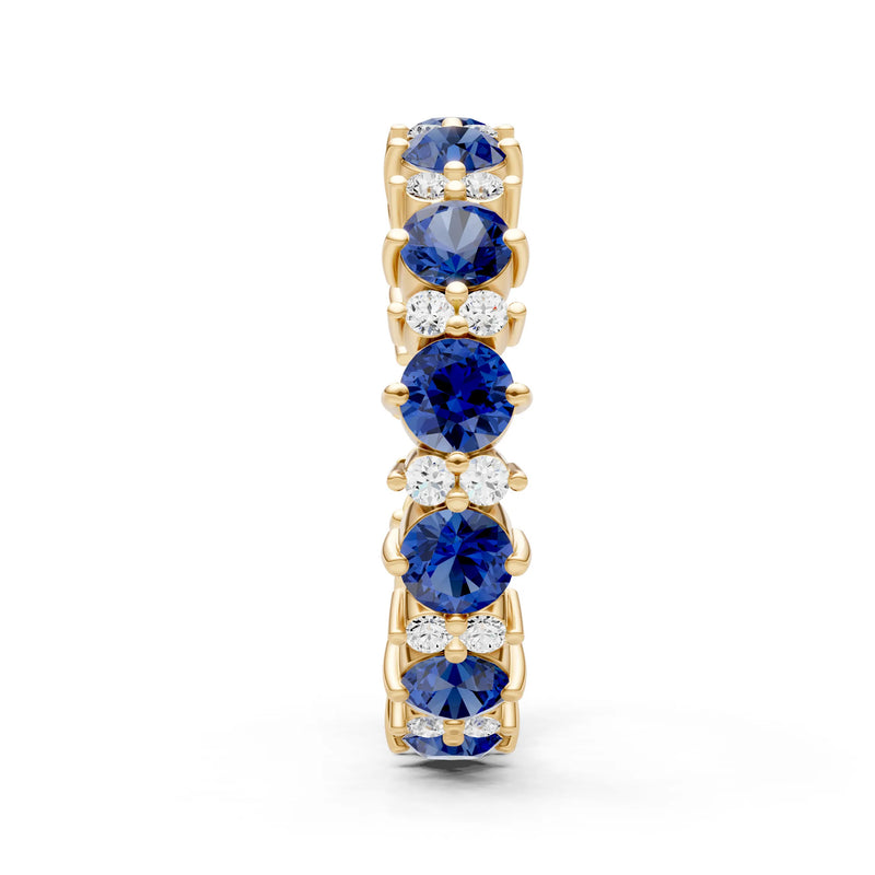 Round Gemstone Full Eternity Band