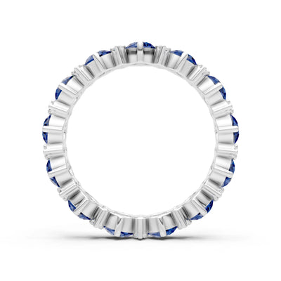 Round Gemstone Full Eternity Band
