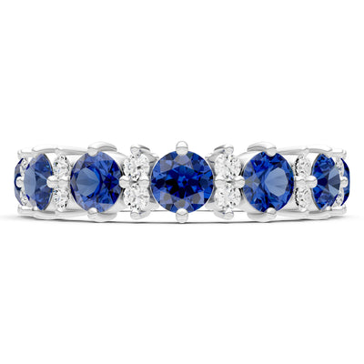 Round Gemstone Full Eternity Band
