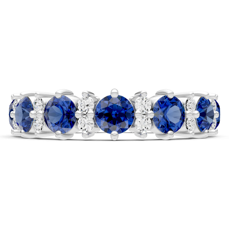 Round Gemstone Full Eternity Band