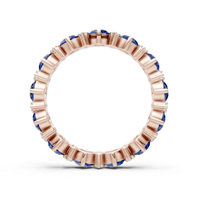 Round Gemstone Full Eternity Band