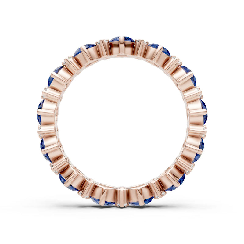 Round Gemstone Full Eternity Band