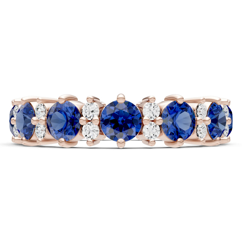 Round Gemstone Full Eternity Band