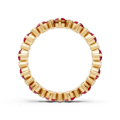 Round Gemstone Full Eternity Band