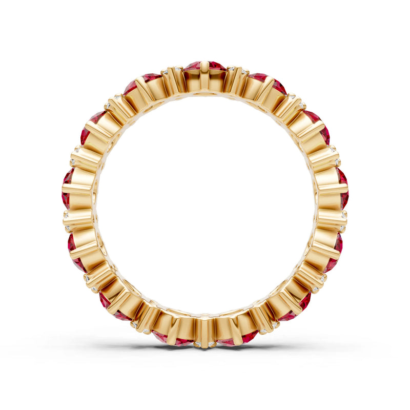 Ruby Round Cut Full Eternity Band