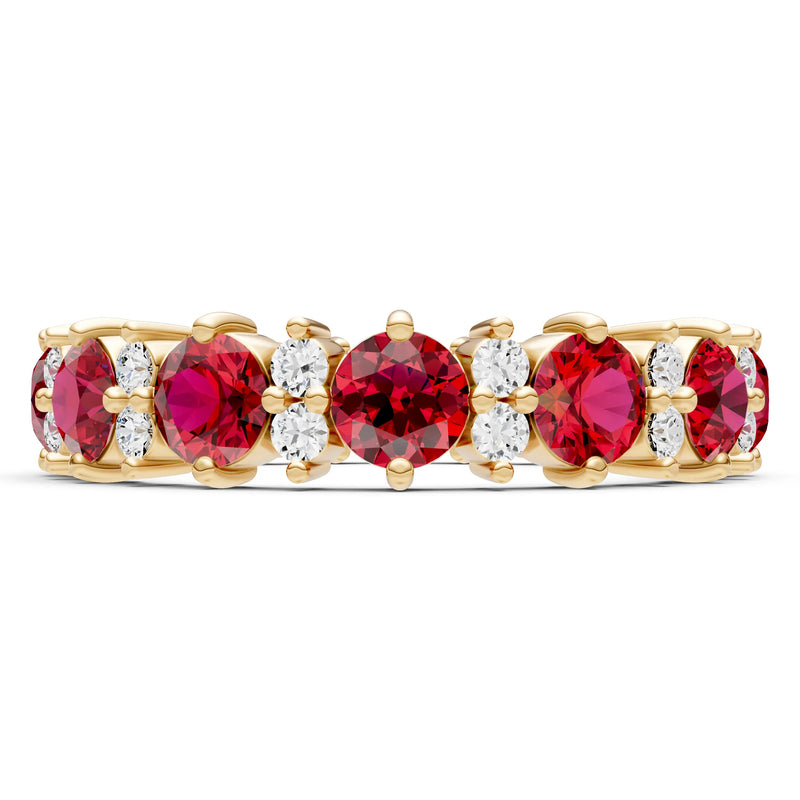 Round Gemstone Full Eternity Band