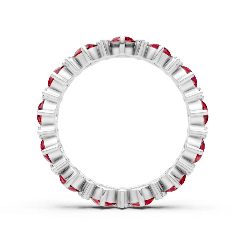Round Gemstone Full Eternity Band