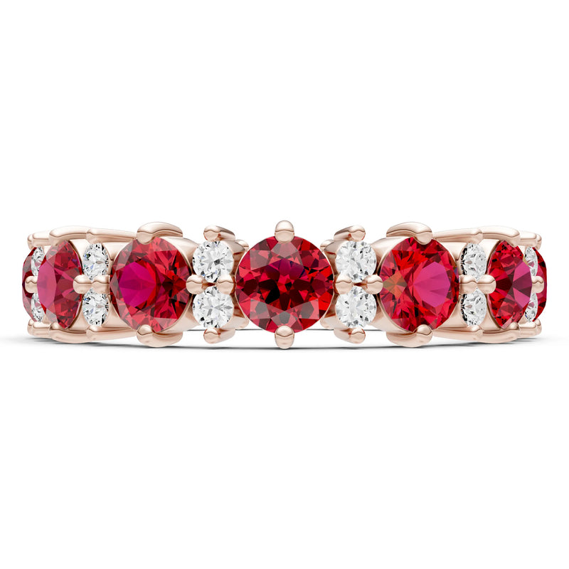 Round Gemstone Full Eternity Band