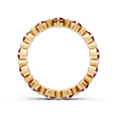 Round Gemstone Full Eternity Band