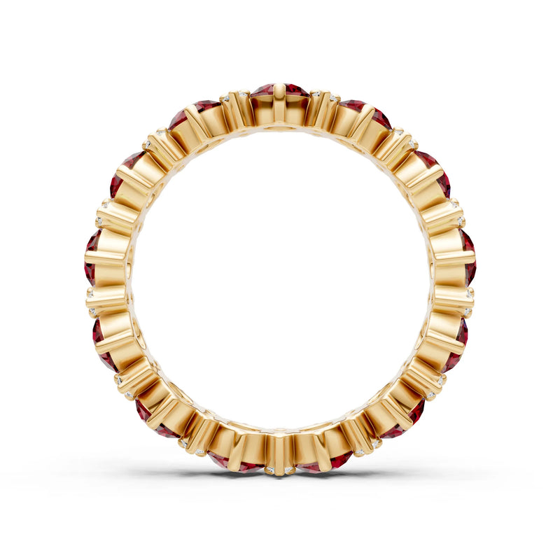 Round Gemstone Full Eternity Band