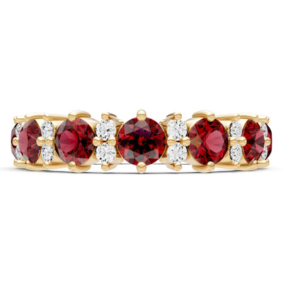 Round Gemstone Full Eternity Band