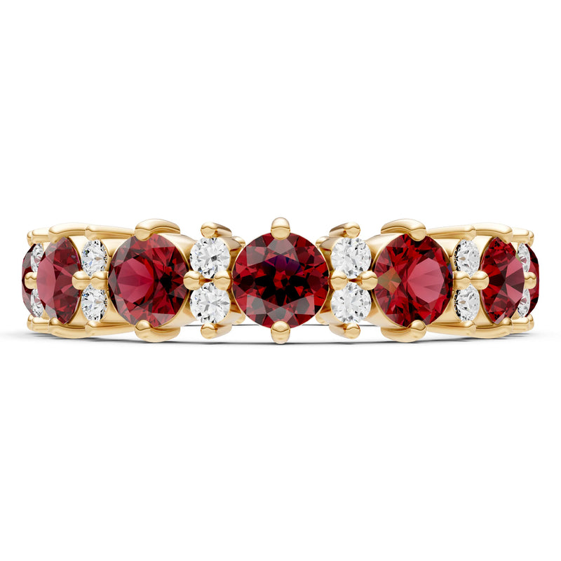 Round Gemstone Full Eternity Band