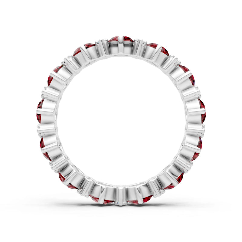Round Gemstone Full Eternity Band