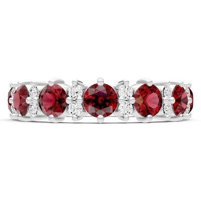 Round Gemstone Full Eternity Band