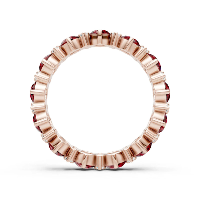 Round Gemstone Full Eternity Band