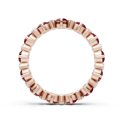 Garnet Round Cut Full Eternity Band