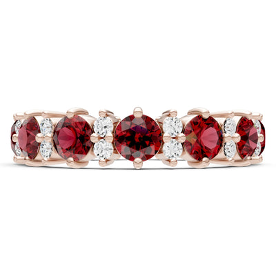 Round Gemstone Full Eternity Band