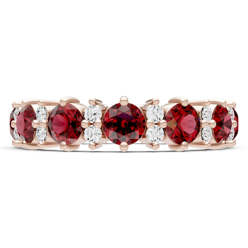 Round Gemstone Full Eternity Band