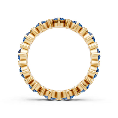 Round Gemstone Full Eternity Band