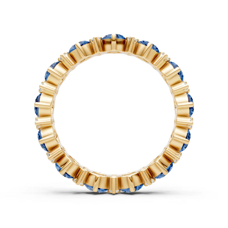 London Blue Topaz Round Cut Full Eternity Band
