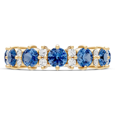Round Gemstone Full Eternity Band