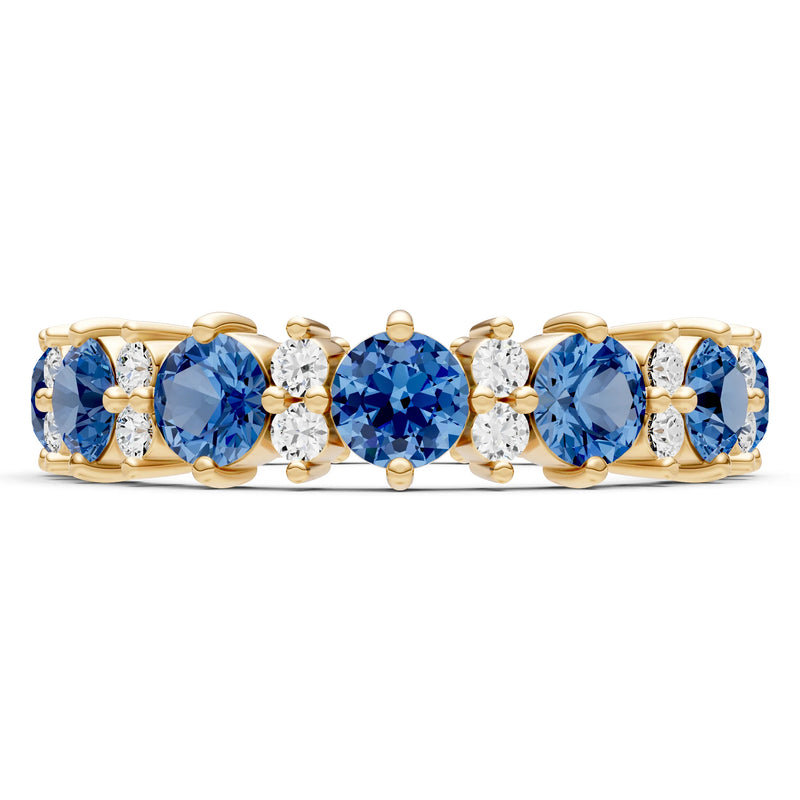 Round Gemstone Full Eternity Band