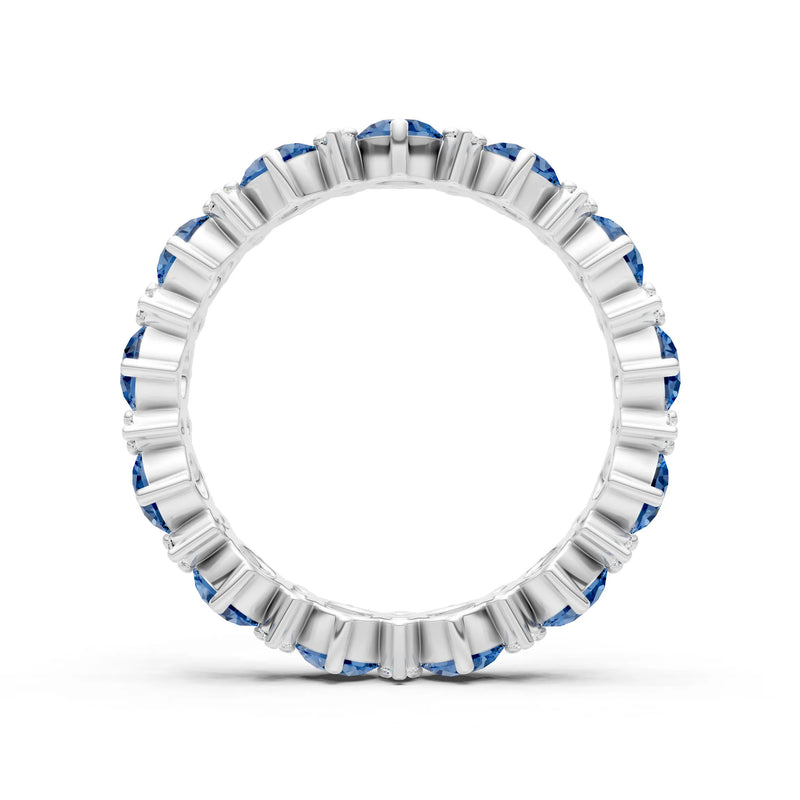 Round Gemstone Full Eternity Band