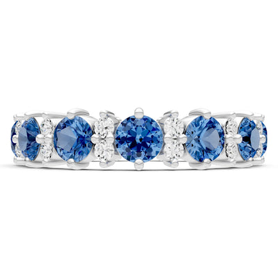 Round Gemstone Full Eternity Band