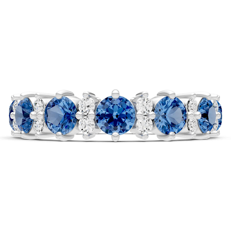 Round Gemstone Full Eternity Band