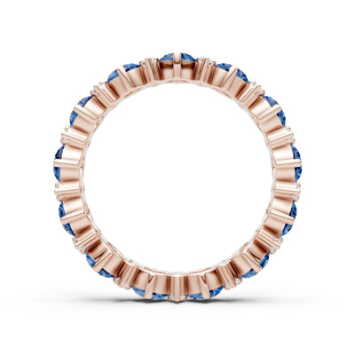 Round Gemstone Full Eternity Band