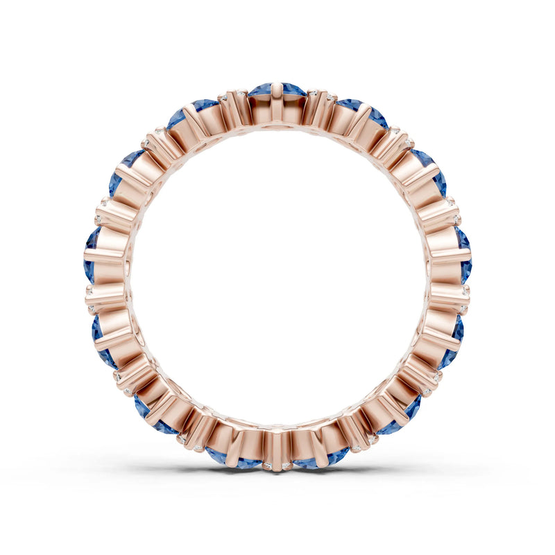Round Gemstone Full Eternity Band