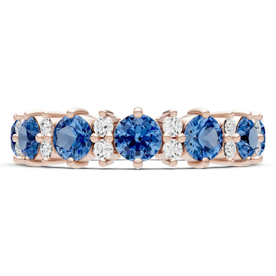 Round Gemstone Full Eternity Band