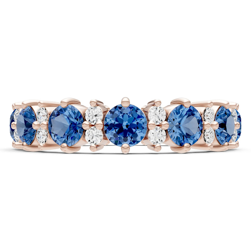 Round Gemstone Full Eternity Band