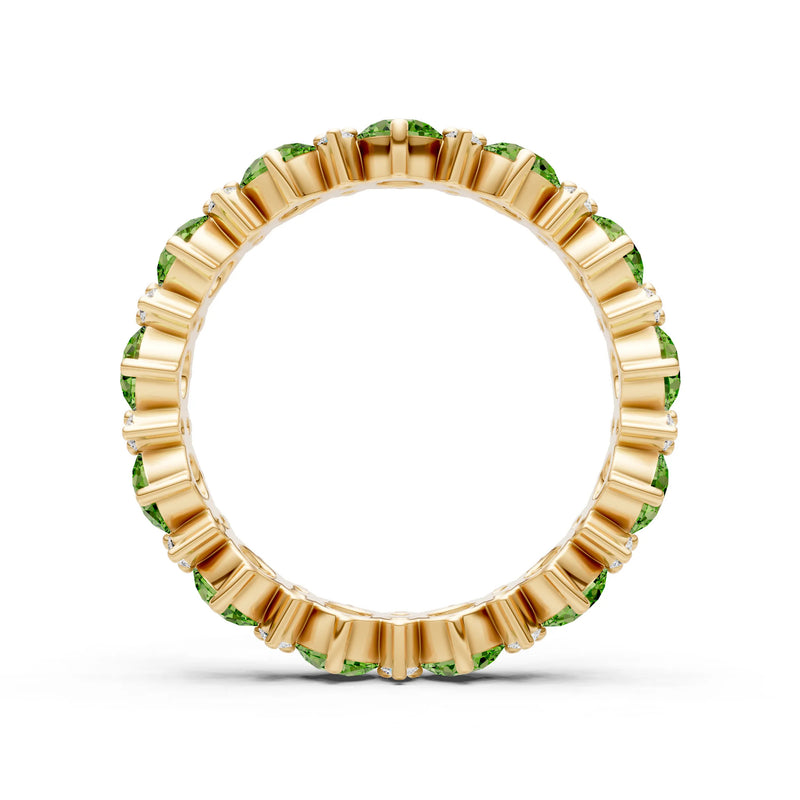 Round Gemstone Full Eternity Band