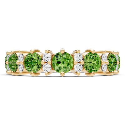 Round Gemstone Full Eternity Band