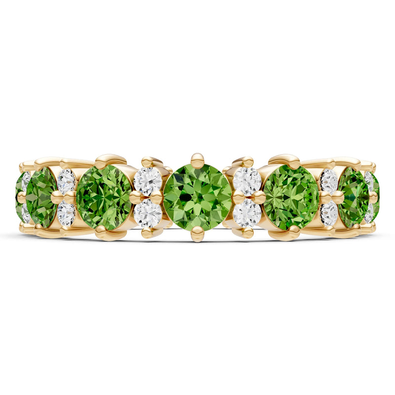 Peridot Round Cut Full Eternity Band
