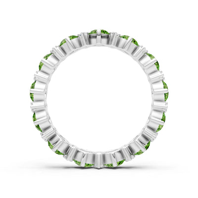 Round Gemstone Full Eternity Band